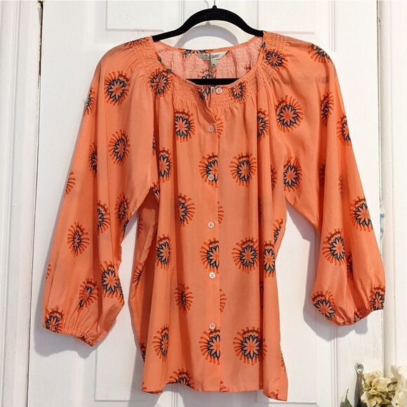 Tucker The Classic Blouse Morning Medallions in Silk Cotton - Picture 3 of 10